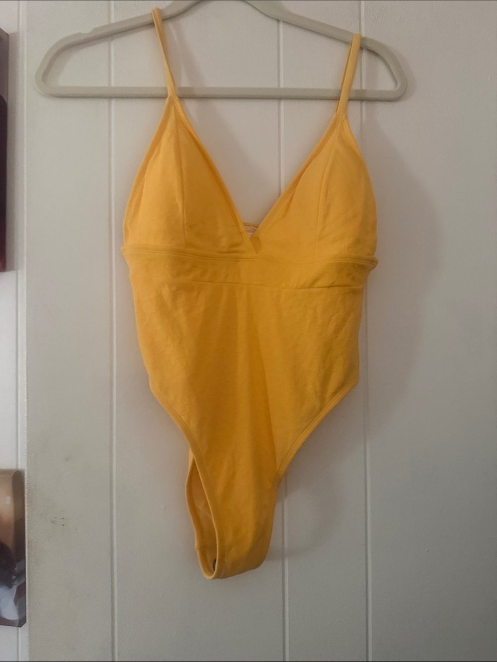 Cupshe Yellow V-Neck Spaghetti Strap One-Piece